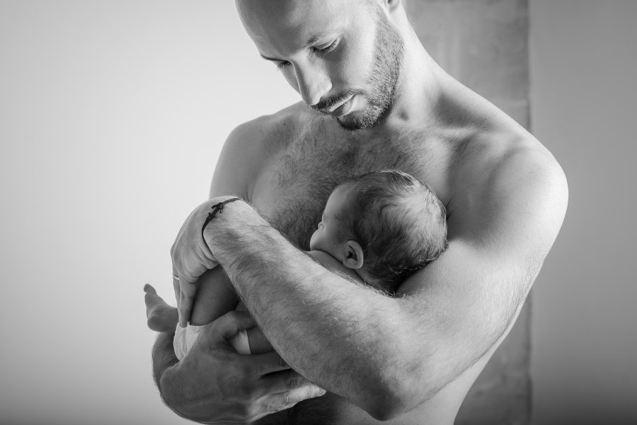 photographe nouveau ne bordeaux avec le papa